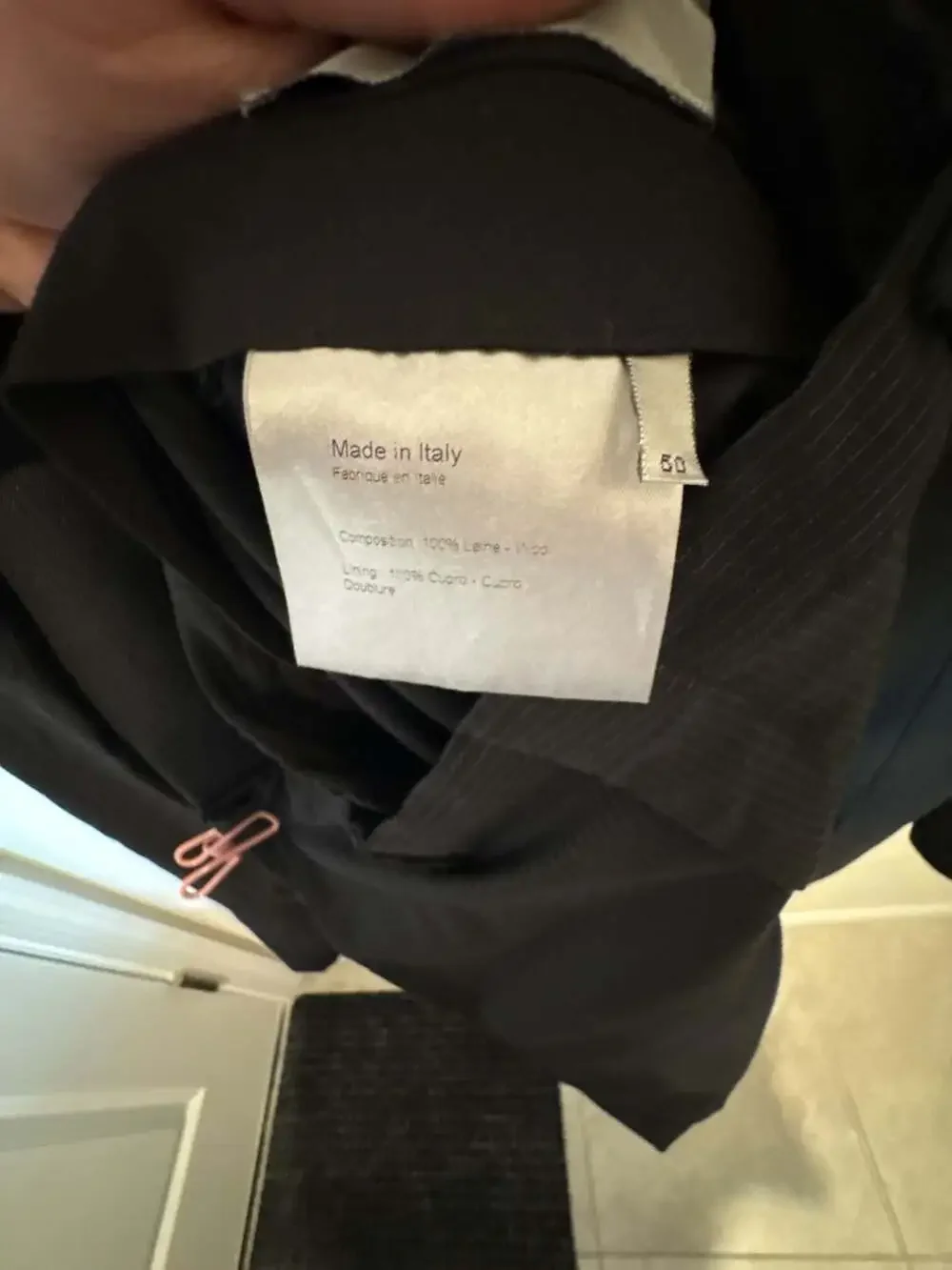 Dior Homme Runway Black Pinstripe Glitter Sparkle Wool Suit Set